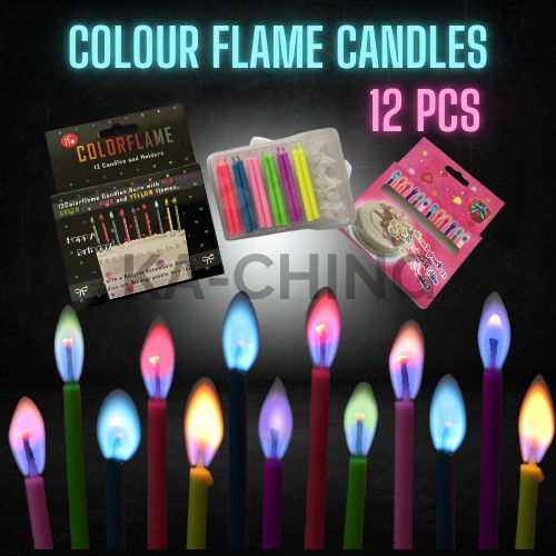 COLOUR FLAME PARTY CANDLES