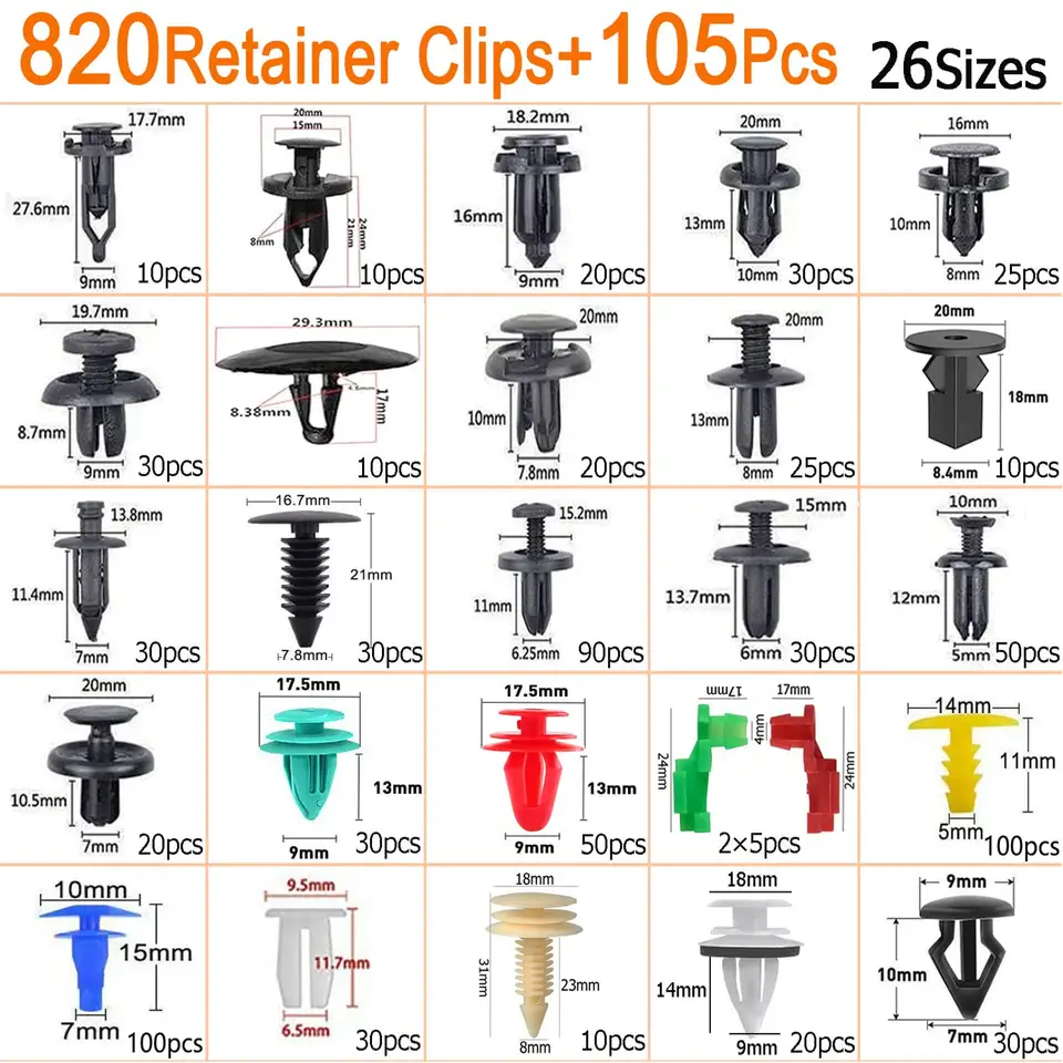 CAR CLIPS 925 PCS