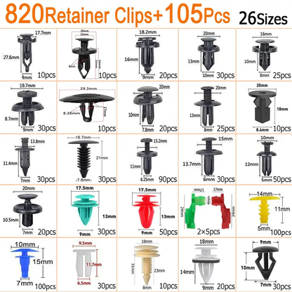 CAR CLIPS 925 PCS